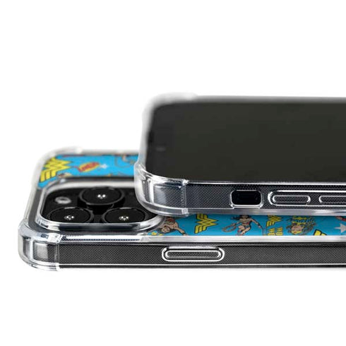 DC Comics Wonder Woman Action pose pattern iPhone 16 Pro MagSafe Case